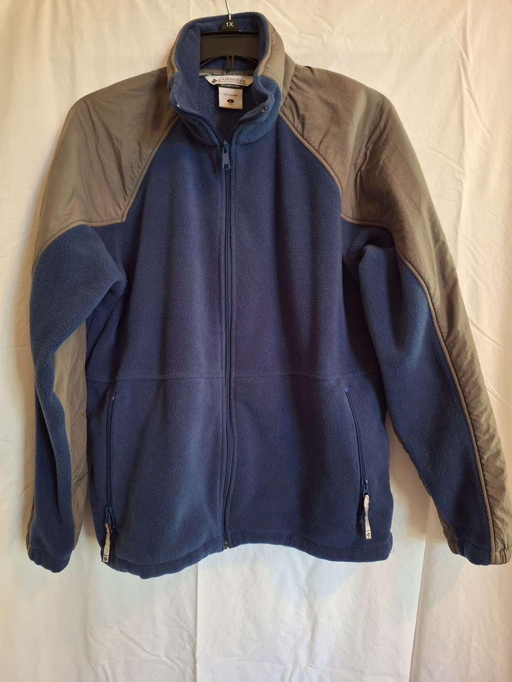 Columbia Men's Navy and Gray Full-Zip Fleece Jacket